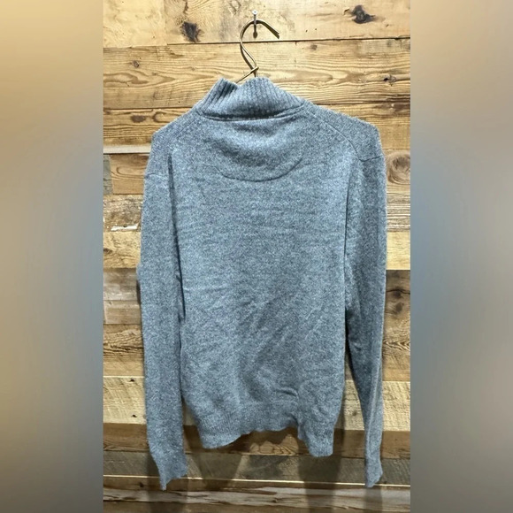 Vintage Emanuel Ungaro Lambs Wool sweater USS gray 1/4 zip warm classic winter - Picture 4 of 6